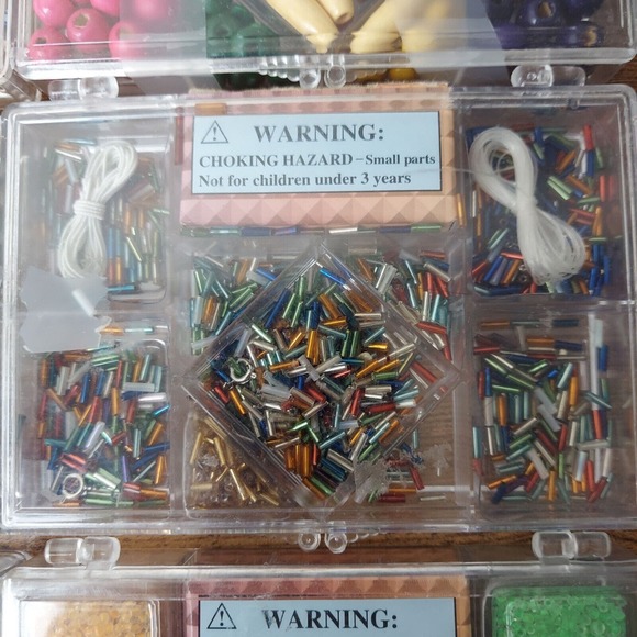 Bead Lot Beads 10+ Cases Crafting Jewelry Beads Colorful Plastic Wooden Metal - Picture 11 of 12